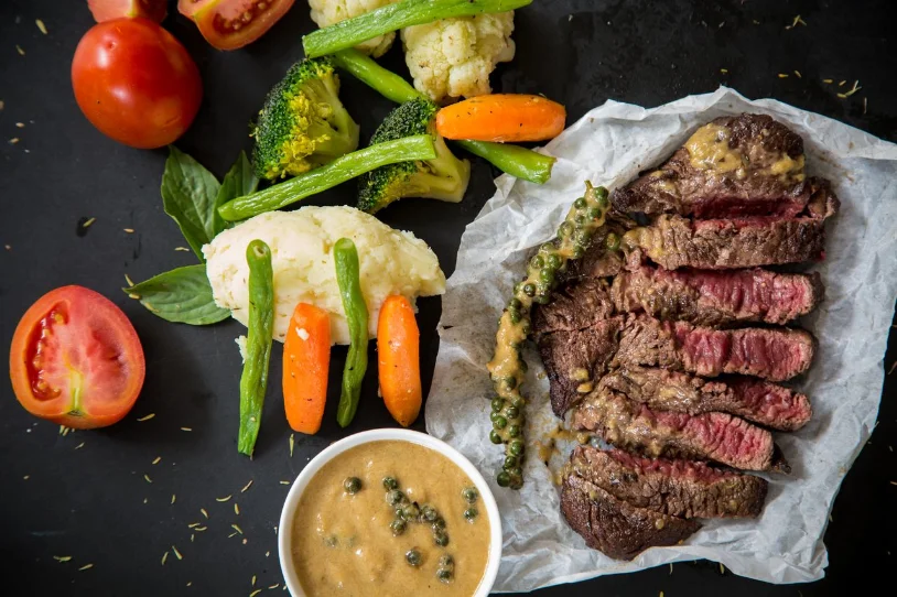Gemüse und Fleisch